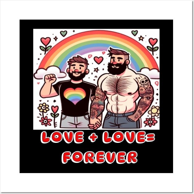 Love + love=forever Wall Art by Out of the world